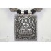 Antique pendant old solid silver traditional tribal god oxidized Jewelry B 900